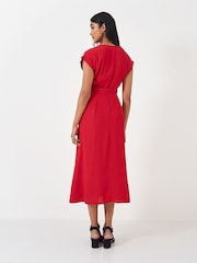 Crew Clothing Red Wrap Dress - Image 3 of 4