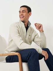 Crew Clothing Company Classic Half Zip 100% Cotton Sweatshirt - Image 3 of 5