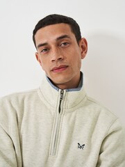 Crew Clothing Company Classic Half Zip 100% Cotton Sweatshirt - Image 4 of 5