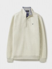 Crew Clothing Company Classic Half Zip 100% Cotton Sweatshirt - Image 5 of 5
