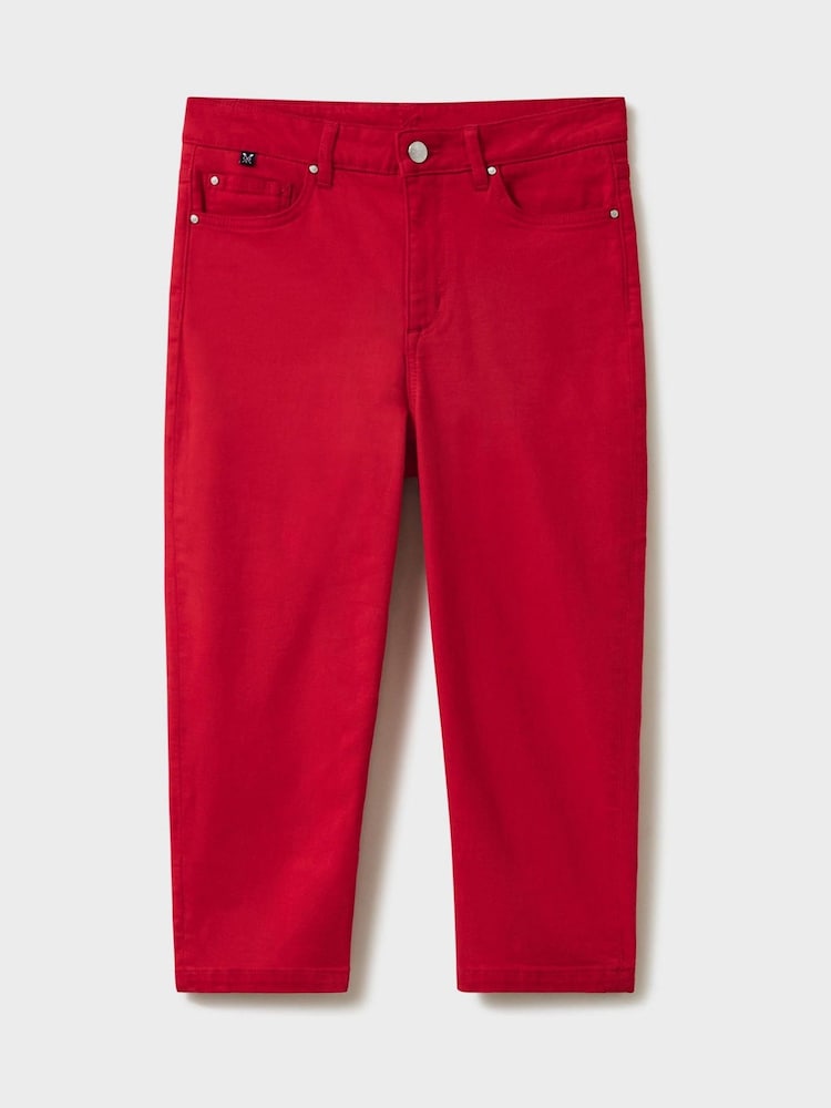 Crew Clothing Company Red Mia Cropped Jeans - Image 5 of 5 Crew Clothing Company Red Mia Cropped Jeans - Image 5 of 5
