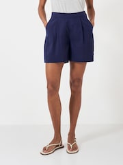Crew Clothing Blue 100% Linen Blend Shorts - Image 1 of 4