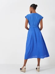 Crew Clothing Blue Wrap Dress - Image 2 of 5
