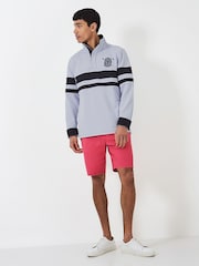 Crew Clothing – Cut and Sew – Gestreiftes Padstow-Piqué-Sweatshirt - Bild 4 von 4