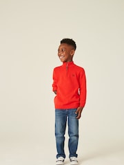 Crew Clothing Red 100% Cotton Half Zip Jumper - Image 1 of 4