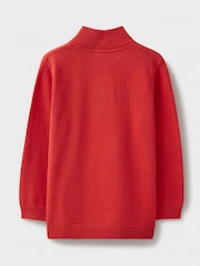 Crew Clothing Red 100% Cotton Half Zip Jumper - Image 3 of 4