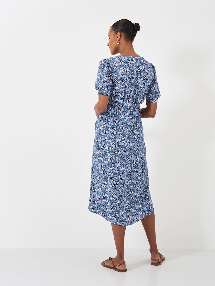 Crew Clothing Blue Fleur Tea Dress - Image 2 of 5