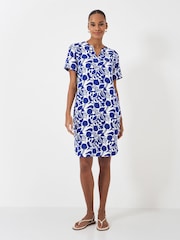 Crew Clothing Blue Lea 100% Linen Shift Dress - Image 1 of 5