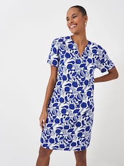 Crew Clothing Blue Lea 100% Linen Shift Dress - Image 3 of 5