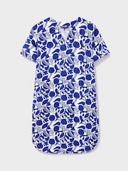 Crew Clothing Blue Lea 100% Linen Shift Dress - Image 5 of 5
