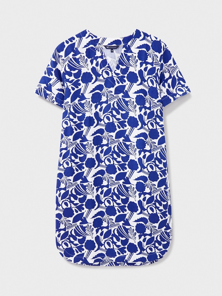 Crew Clothing Blue Lea 100% Linen Shift Dress - Image 5 of 5