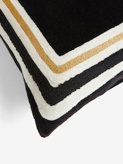 Rockett St George Lets Misbehave Velvet Embroidered Slogan Cushion - Image 8 of 8