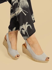 Jones Bootmaker Ladies Natural Rosanna Slingback Wedges - Image 1 of 6