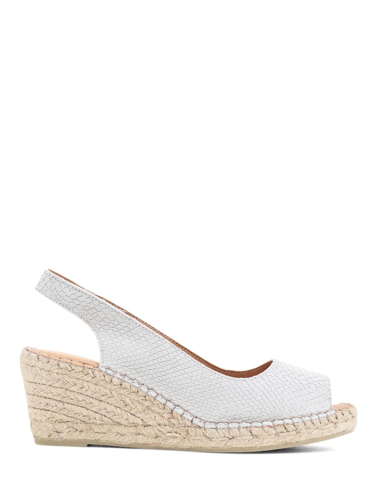 Jones Bootmaker Ladies Natural Rosanna Slingback Wedges - Image 2 of 6