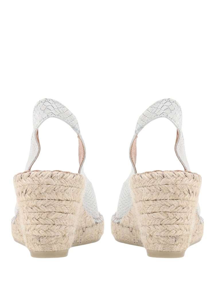 Jones Bootmaker Ladies Natural Rosanna Slingback Wedges - Image 3 of 6