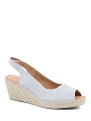 Jones Bootmaker Ladies Natural Rosanna Slingback Wedges - Image 4 of 6
