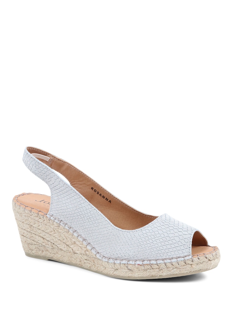 Jones Bootmaker Ladies Natural Rosanna Slingback Wedges - Image 4 of 6