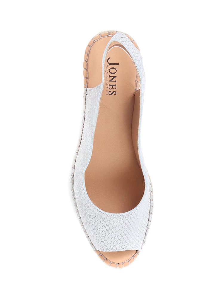 Jones Bootmaker Ladies Natural Rosanna Slingback Wedges - Image 5 of 6