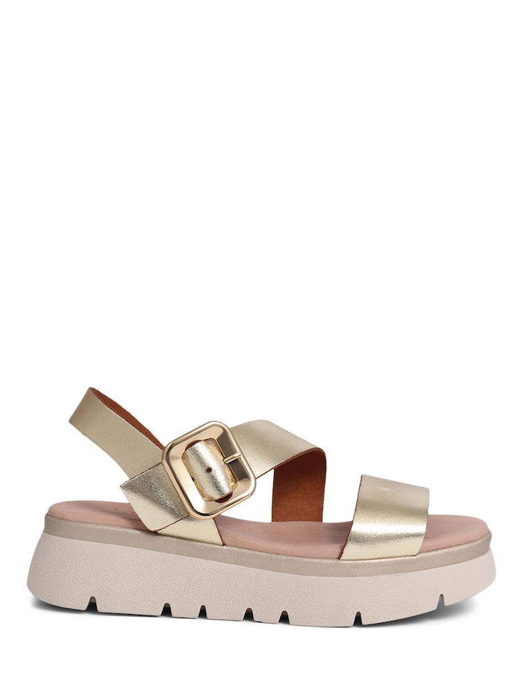 Jones Bootmaker Gold Veena Platform Sandals - Image 1 of 5