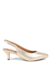 ذهبي - Jones Bootmaker Zaria Slingback Heels - صورة 4 من 8