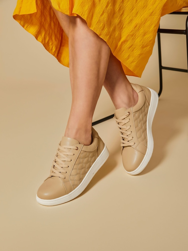 Jones Bootmaker Allana Leather Lace-Up Trainers - Image 1 of 6