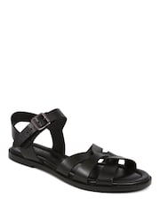 Jones Bootmaker Inez Flat Black Sandals - Image 1 of 5