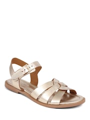 Jones Bootmaker Inez Flat Black Sandals - Image 1 of 5