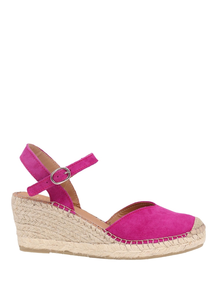 Jones Bootmaker Pink Ria Leather Espadrilles - Image 2 of 6