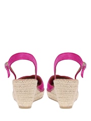 Jones Bootmaker Pink Ria Leather Espadrilles - Image 3 of 6