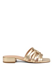 Jones Bootmaker Gold Izabella Mules Sandals - Image 2 of 5