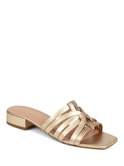 Jones Bootmaker Gold Izabella Mules Sandals - Image 4 of 5