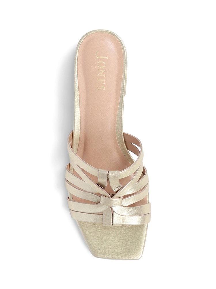 Jones Bootmaker Gold Izabella Mules Sandals - Image 5 of 5