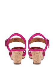 Jones Bootmaker Pink Grazina Leather Wedges - Image 4 of 6