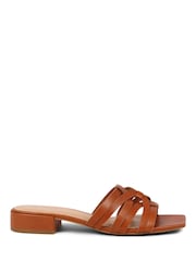 Jones Bootmaker Gold Izabella Mules Sandals - Image 2 of 5