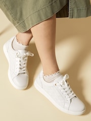 Jones Bootmaker Allana Leather Lace-Up Trainers - Image 1 of 6