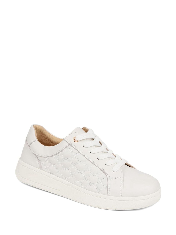 Jones Bootmaker White Allana Leather Lace-Up Trainers - Image 3 of 6