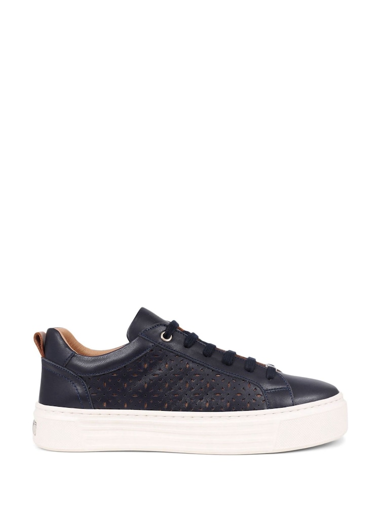 Jones Bootmaker Blue Ariella Cut Out Detailed Trainers - Image 1 of 5