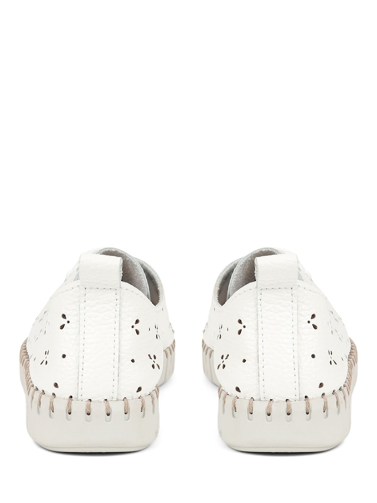 Jones Bootmaker Tallulah Leather Lace-Up White Shoes - Image 2 of 5