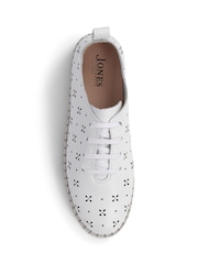Jones Bootmaker Tallulah Leather Lace-Up White Shoes - Image 4 of 5