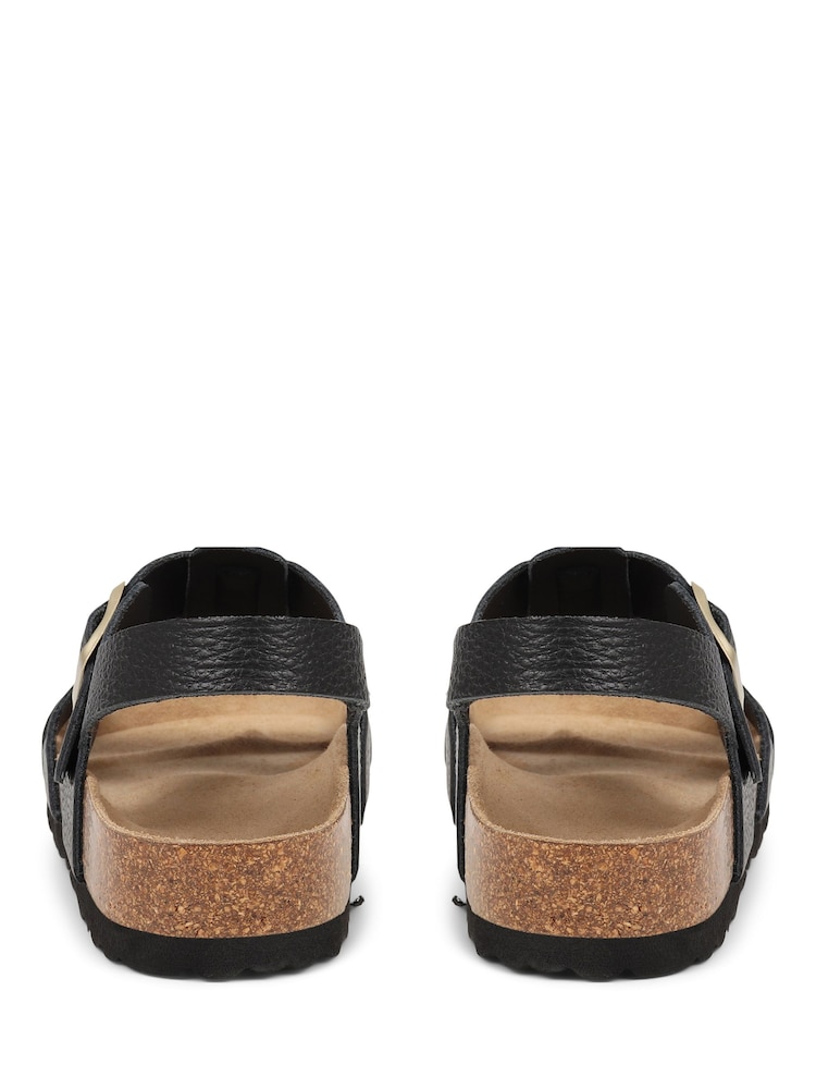 Jones Bootmaker Jean Leather Black Sandals - Image 2 of 5
