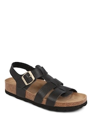 Jones Bootmaker Jean Leather Black Sandals - Image 3 of 5