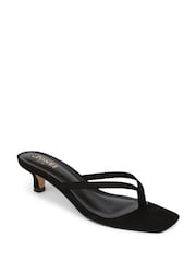Jones Bootmaker Haze Leather Heeled Black Sandals - Image 3 of 5
