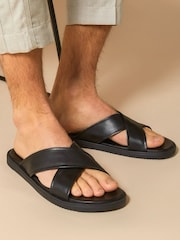 Negro - Sandalias de cuero Whitehaven de Jones Bootmaker - Imagen 1 de 6