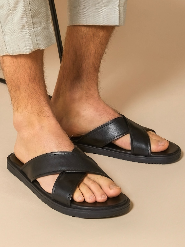 Negro - Sandalias de cuero Whitehaven de Jones Bootmaker - Imagen 1 de 6