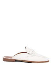 Jones Bootmaker Jola Leather White Mules - Image 1 of 5