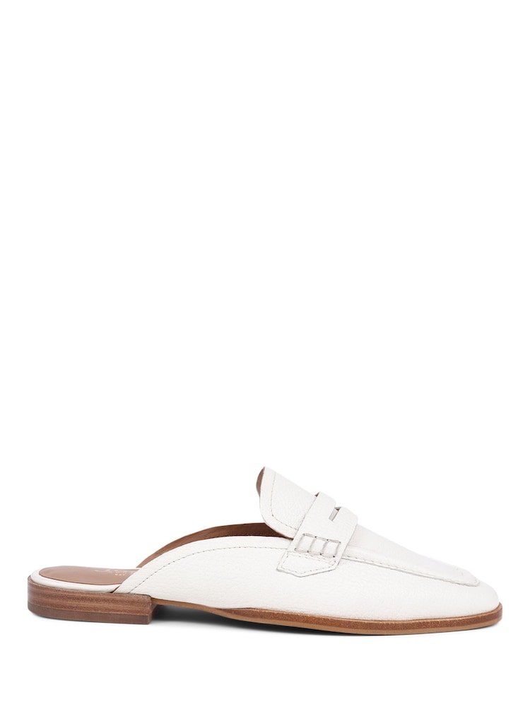 Jones Bootmaker Jola Leather White Mules - Image 1 of 5