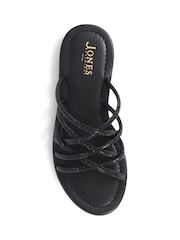Jones Bootmaker Hira Jewelled Leather Black Sandals - Image 4 of 5