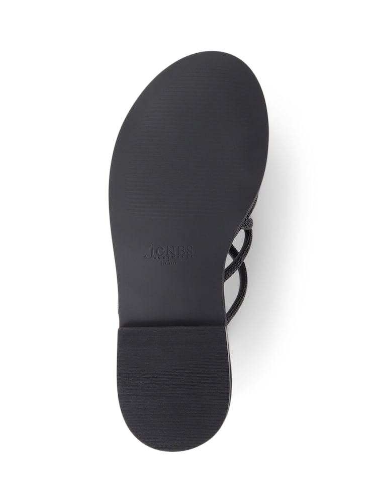Jones Bootmaker Hira Jewelled Leather Black Sandals - Image 5 of 5