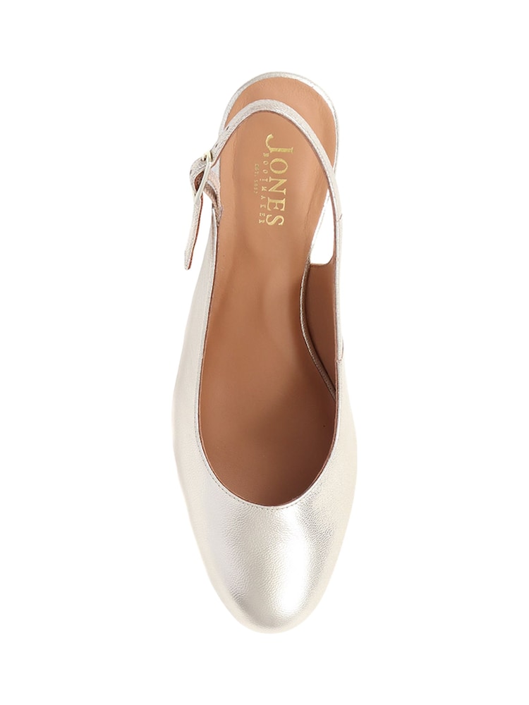 Jones Bootmaker Gold Zahra Leather Wedges - Image 5 of 6