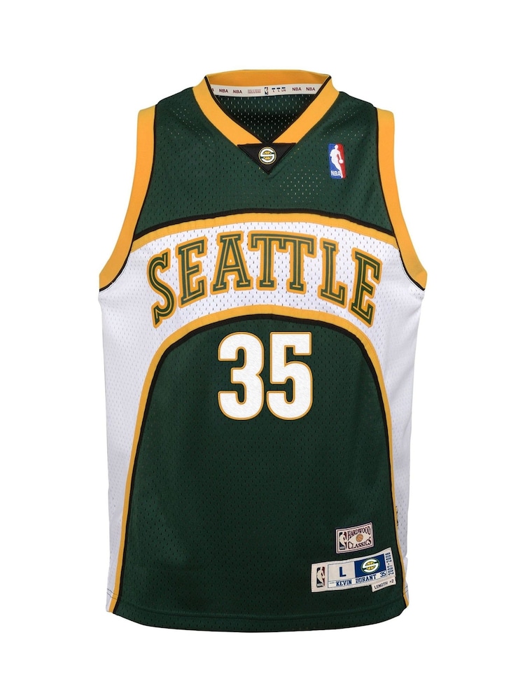 Fanatics Green Seattle Supersonics Kevin Durant 2007-08 Hardwood Classics Road Swingman Youth Jersey - Image 2 of 3